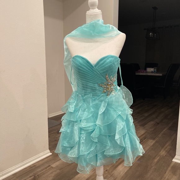NWT Woman blue dress prom dress size 10 - Picture 1 of 5